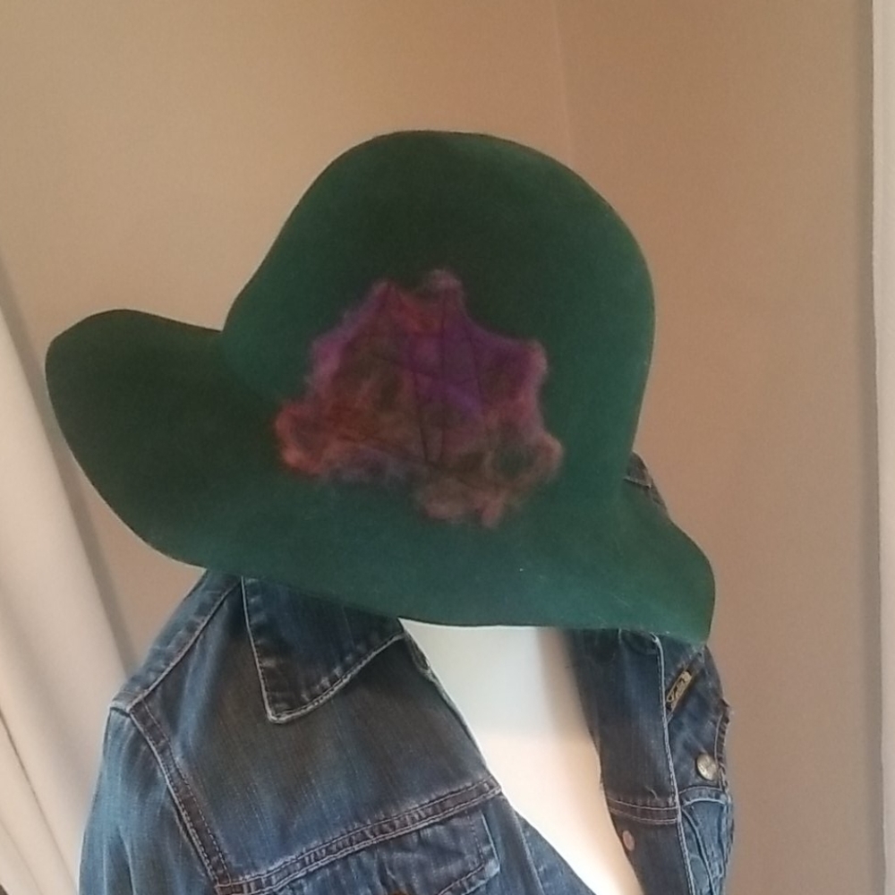 Green wool hat